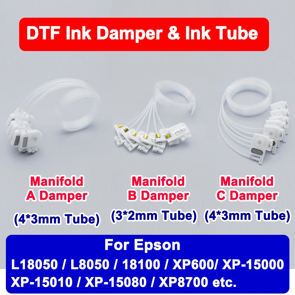 

DTF Ink Damper With 6 Lines Ink Tube For Epson XP-15000 XP 15000 15010 15080 L18050 L8050 18100 modify convert Ink Flow Damper