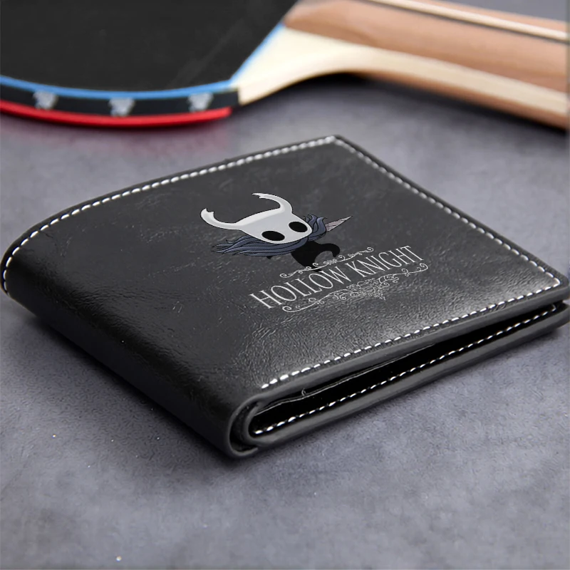 Hollow Knight Premium PU Leather Wallet Men's Compact Business Style Lightweight Durable Design Elegant Minimalist Finish