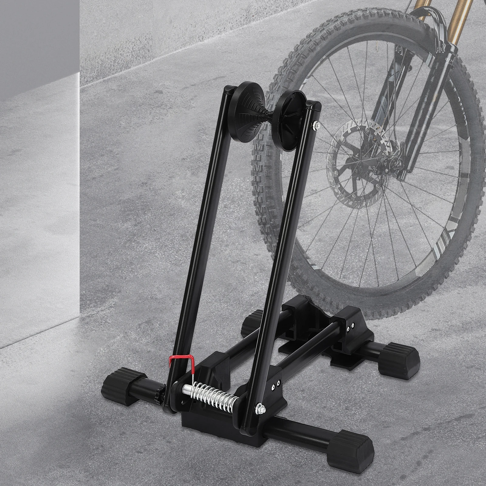 Functional and Practical Foldable Bike Floor Parking Rack Resistant to Corrosion  Deformation Tear Portable Bicycle Stand