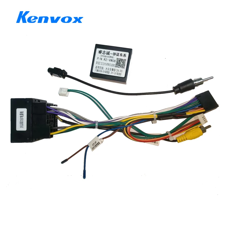 

android Car radio Canbus Box Decoder For VW Volkswagen Golf 7 touran Passat skoda superd16 pin Wiring Harness Plug Power Cable