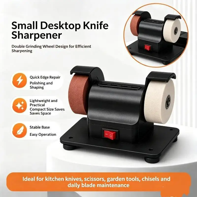 1Pcs Multifunctional Tabletop Grinding Polishing Machine Small Precision Household Knife Sharpener Tool