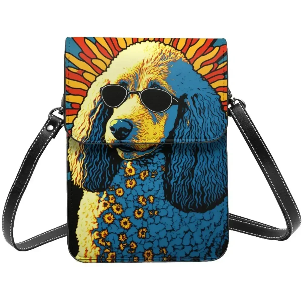 

Сумка на плечо с милой собакой, животные, манга, подарки, многоразовая сумка для мобильного телефона, кожаные уличные студенческие сумки