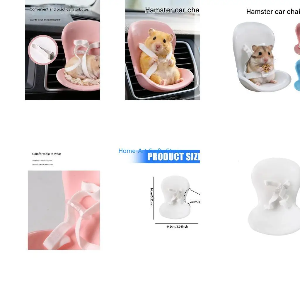 Y3NA Mini Pet Snacks Chair Car for Hamsters Decorative Feeding Safe Chew Toy