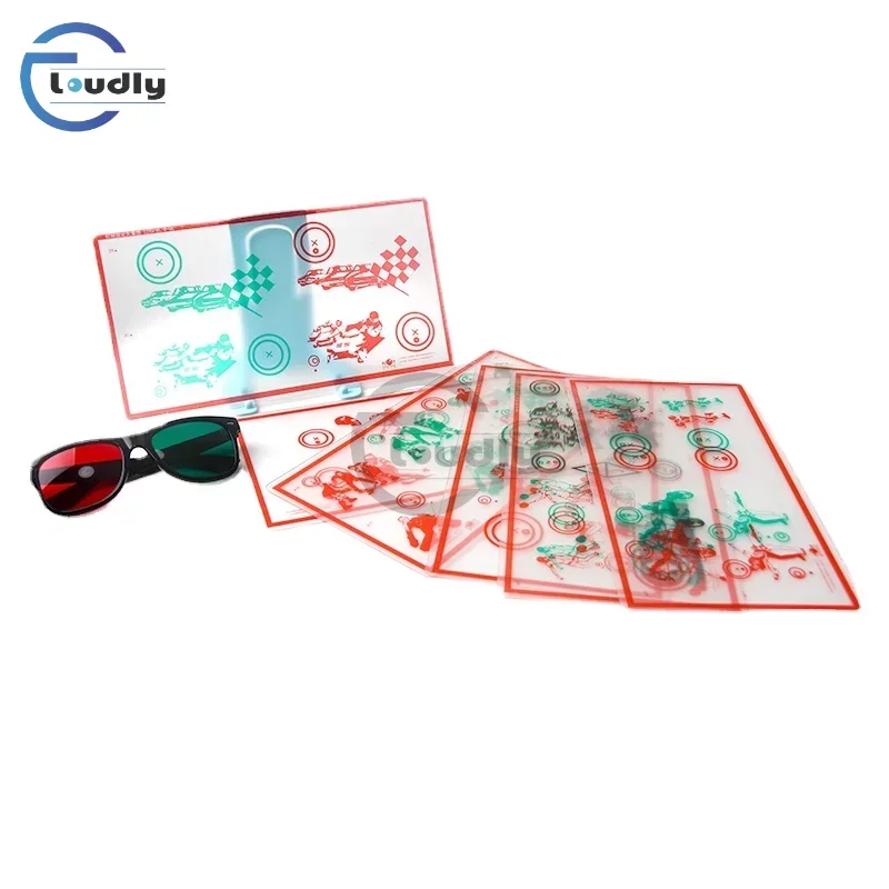 New Fixed Red/Green Tranaglyph Vision Therapy Convergence Insufficiency Stereo Training Cards Visual Correction RD008