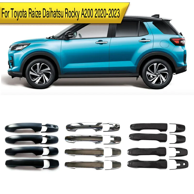 For Toyota Raize Daihatsu Rocky A200 2020-2023 4-Door Handle Cover Decorative Trim Pieces ABS Decorative Stickers