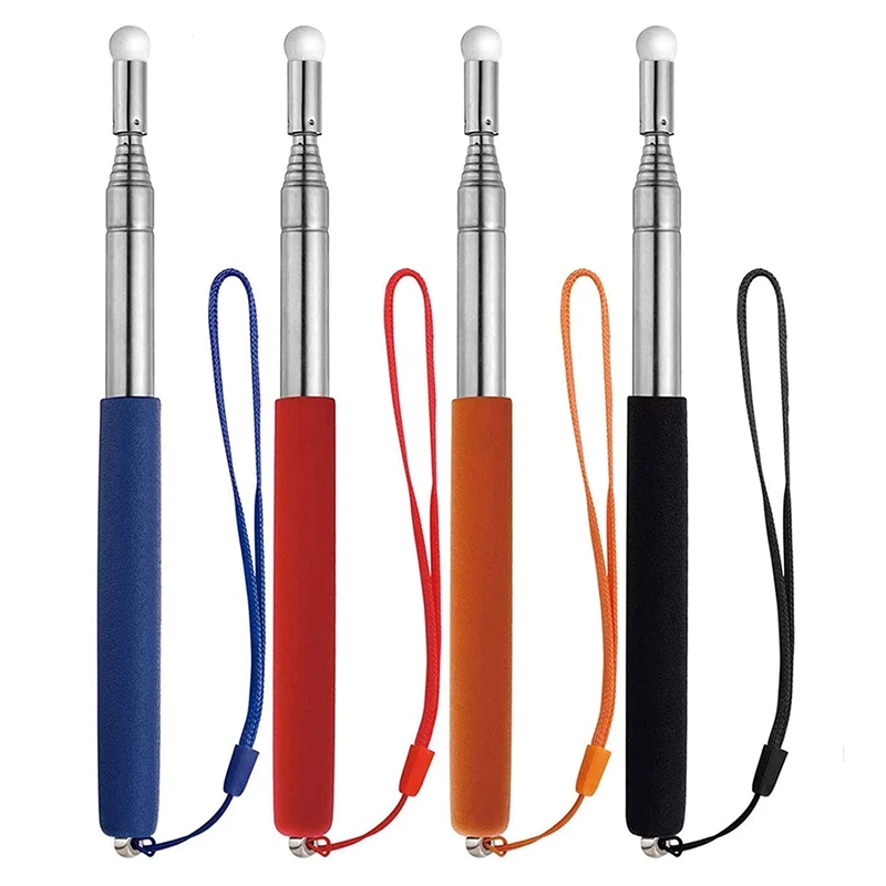 4Pcs Telescopische Pointer Stok Met Hand Lanyard Leraar Pointer Voor Klassikaal Intrekbare Pointer Whiteboard Pointer