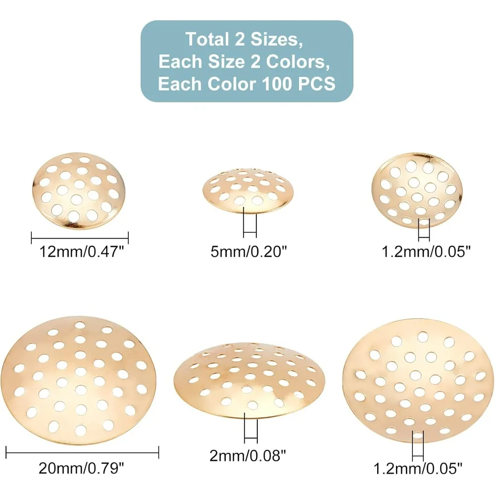 400 Pcs Brooch Base Pad, Blank Brooch Sieve Findings Flat Round Disc Dangle Drop Earrings Making Supplies for Jewelry Making