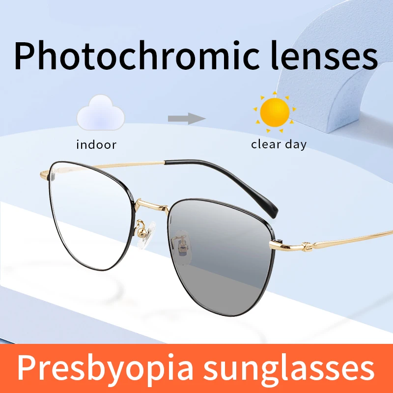 

Photochromic Reading Glasses for Stylish Presbyopia Eyeglasses, Anti Glare UV Filter Eyeglasses ,UV Protection Sunglasses