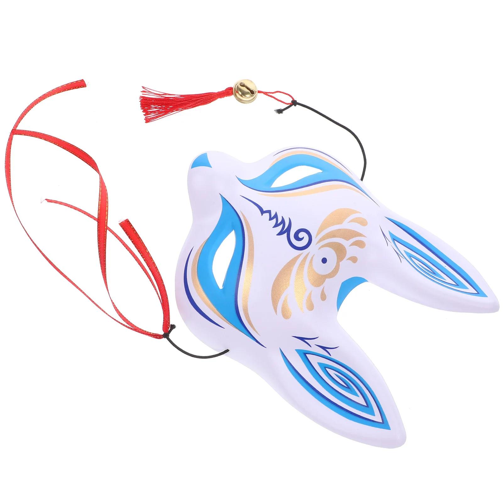 

1pc Half Face Fox Mask Japanese Style Animal Cosplay Party Masquerade Mask Reusable Plastic Costume Prop