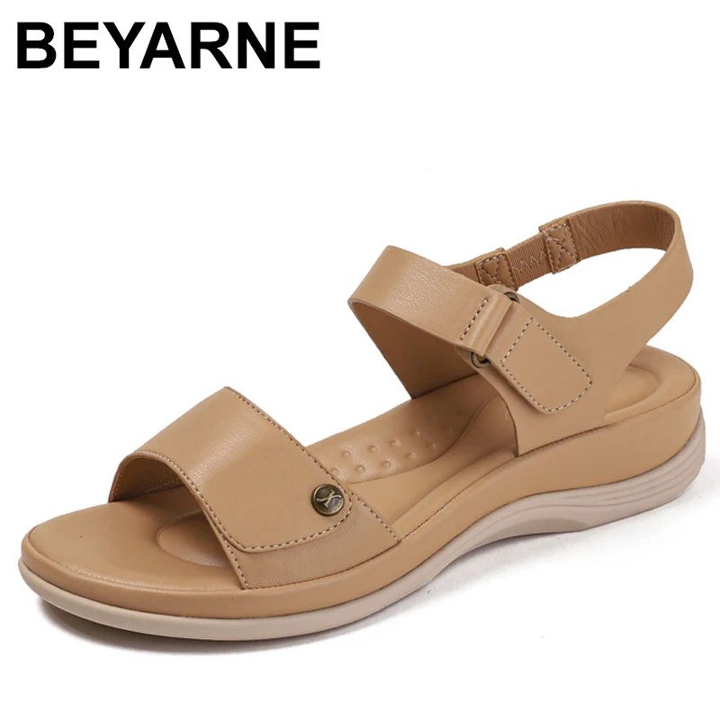 

Женские сандалии, летние повседневные туфли из искусственной кожи с пряжкой, мягкие нескользящие удобные легкие пляжные дорожные туфли на танкетке в римском стиле