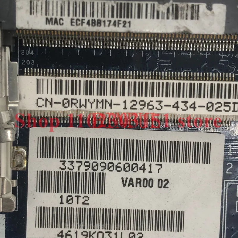 CN-0RWYMN 0RWYMN RWYMN N14P-GT-A2 Carte Mère VAR00 LA-9201P Pour DELL M14X R3 Ordinateur Portable Carte Mère 100% Entièrement Testé Fonctionnant Bien