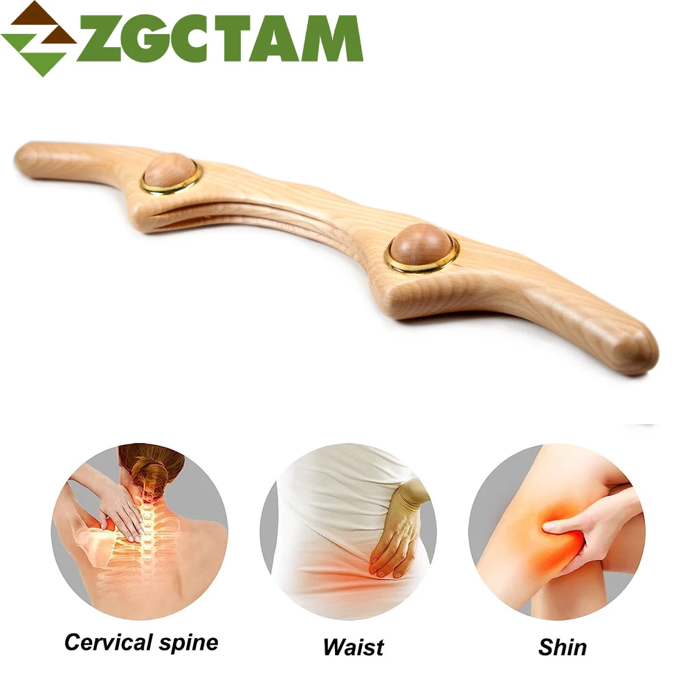 

1Pcs Wooden Massage Stick Wood Gua Sha Tools, Scraping Board for Back & Head Relaxing, IASTM Tools Soft Tissue Mobilization Tool