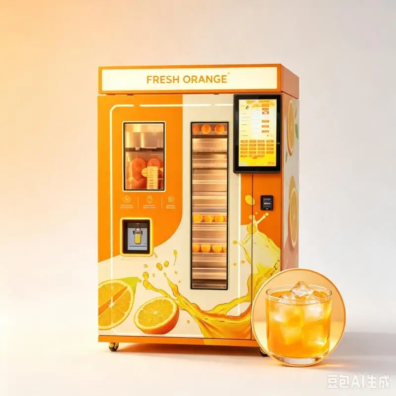 Orange Juice Vending Machine Fresh Squeezed Juice Dispenser Automatic Commercial Citrus Extractor Smart Retail Solution