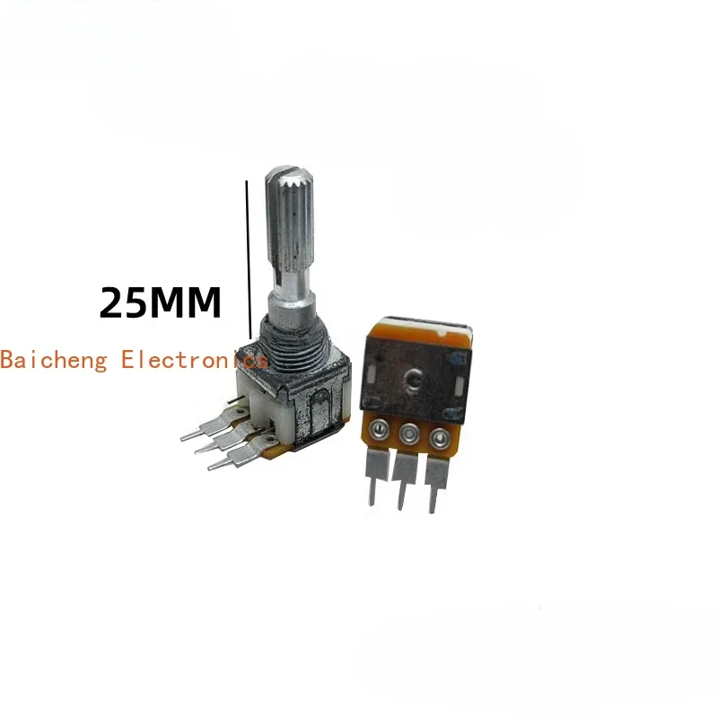 10PCS EC12 encoder switch rotating fixed-point 18 position horizontal 3-legged 25 flower shaft