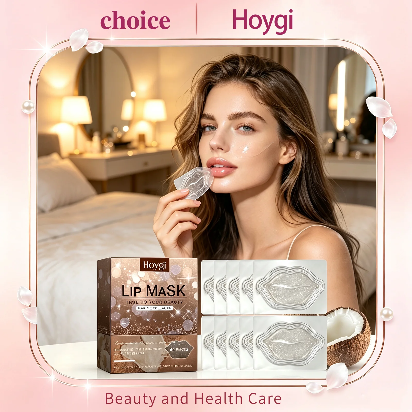 Mct Oil Coconut - Hoygi Hydrogel Lip Mask Sheets Deep