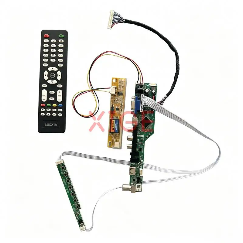 

Matrix Controller Drive Board Fit LP150X05 LP150X08 LP150X06 LP150X09 HDMI+VGA+AV+USB LVDS-30Pin 1024x768 1CCFL 1024*768 DIY Kit
