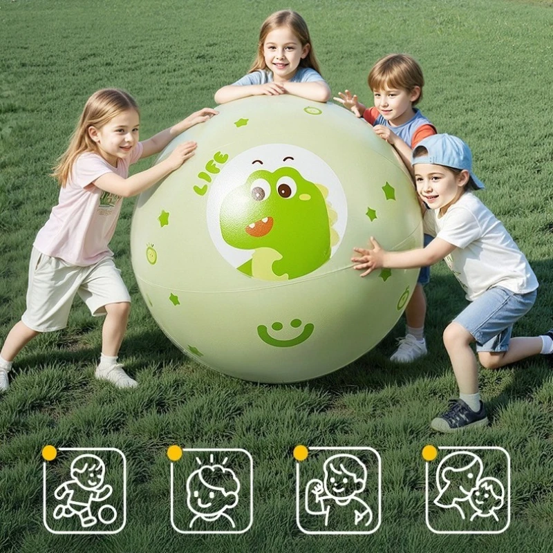 الأطفال نفخ لعبة كرة القدم الكبيرة المحمولة الكرتون ألعاب أطفال كرة قابلة للنفخ في الهواء الطلق السلامة لينة رشاقته اللعب الكرة هدية #1