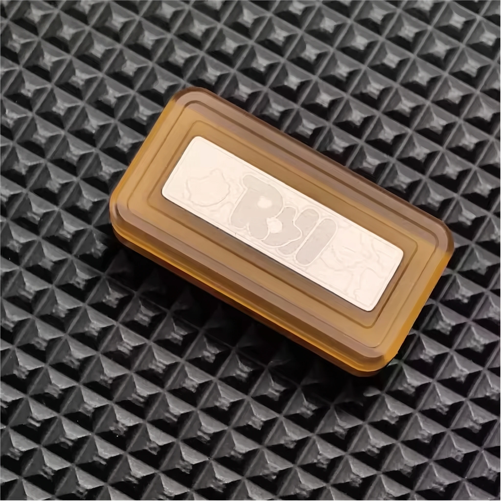 Rolledc Tiger Skin Pattern Mechanical Push Slider Quick Disassembly Crisp Tactile EDC Stress Relief Toy