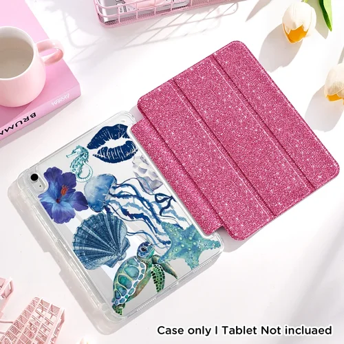 Imagen 2 del producto Para funda iPad Air 11 2025 10 11 11 A16 iPad Pro 11 Air 4 5 10,9 12,9 M2 M3 M4 Pro 13 10,2 7 8 9 con ranura para bolígrafo, funda brillante