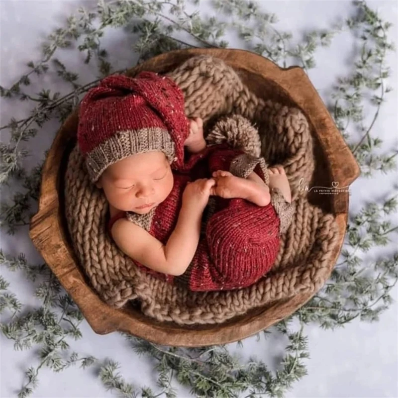 Bianco/caffè Neonato Ragazzo Ragazza Servizio fotografico Ciotola Puntelli per fotografia per bambini Durevole