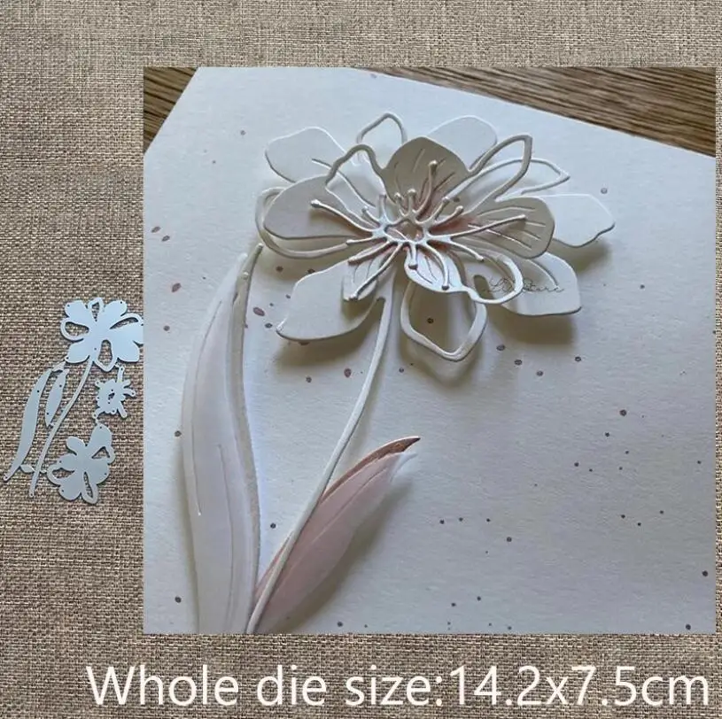 Flower Metal Cutting Dies Stencil Scrapbooking Diy Album Stamp Paper Card Embossing Decor Craft Knife Mould