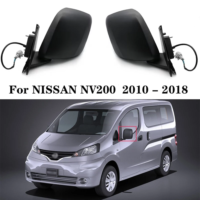 

Автомобильное зеркало заднего вида в сборе для Nissan NV200 2010-2018, аксессуары для автомобильного зеркала заднего вида, защитное стекло, 3 провода, 5 проводов