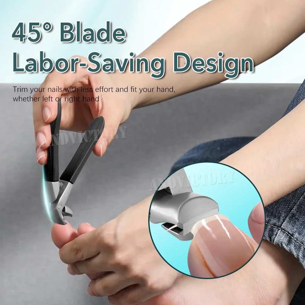 

2Pcs/Set Nail Clippers Set Ingrown Thick Toenail Clippers Set Professional Nail Cutter Pedicure Manicure Tools