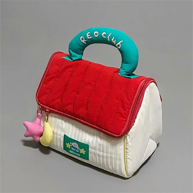 

Large capacity portable partition storage bag, travel handbag, cute cosmetic bag 2025 new model
