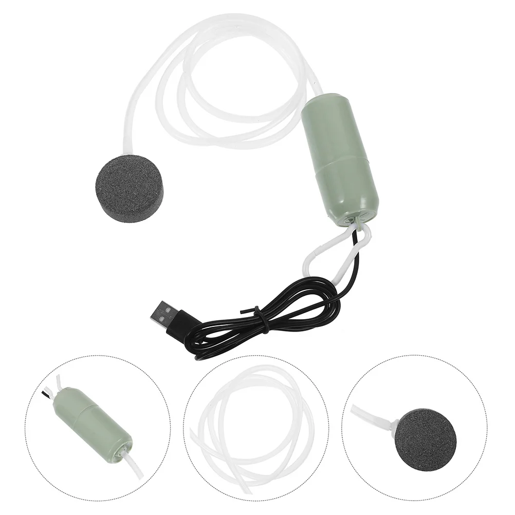 

USB Pump for Aquarium Oxygen - Small Portable Silent Bubble Aerator for Fish Tanks and Water Gardens