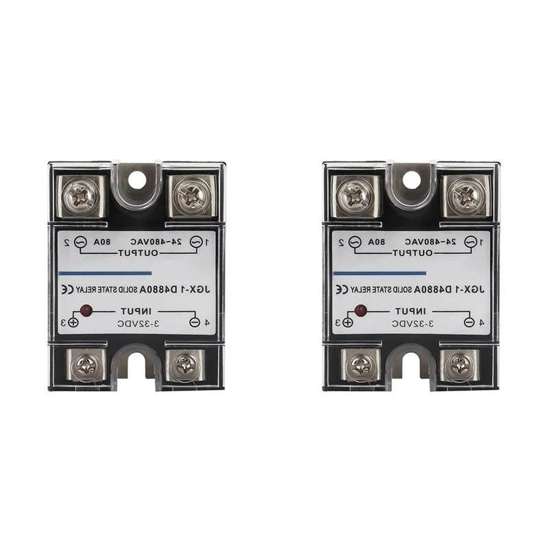 T19C 2X Single Phase Solid State Relay Single Phase SSR DC Control AC Solid State Relay 80A
