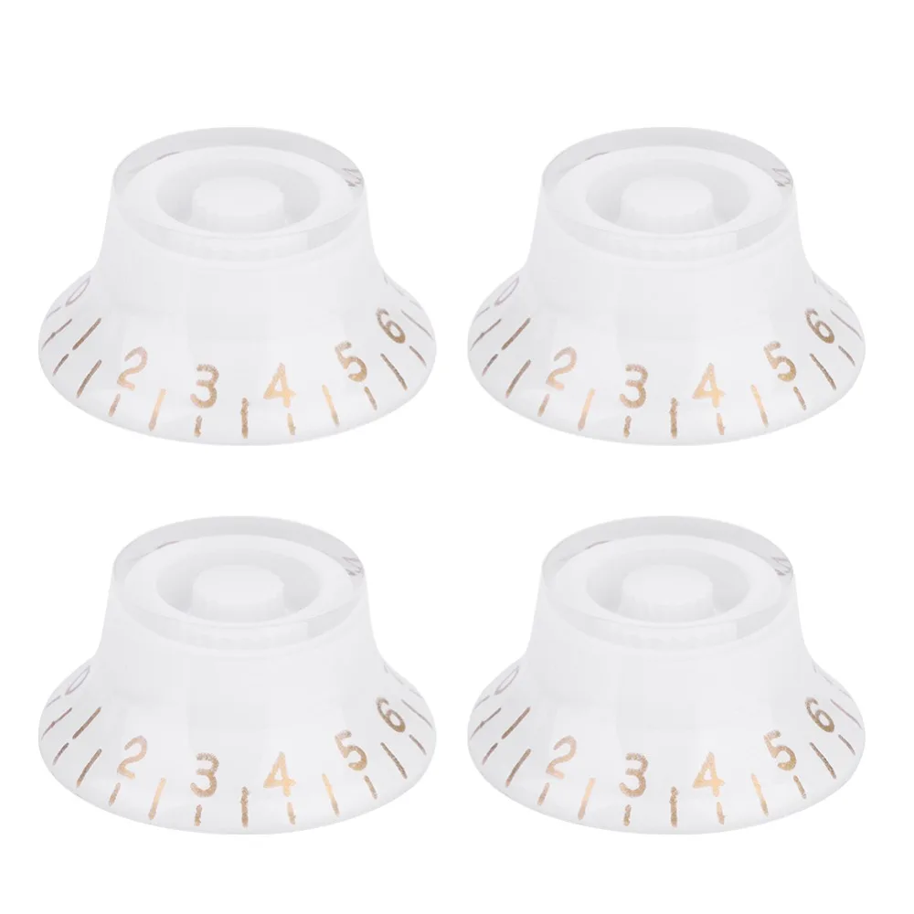 4pcs Plastic ​Guitar Knobs Top Hat Style​ Easy to install ​Speed Control Knob​ Bass Accessory Knob​ ​Top Hat Knobs​