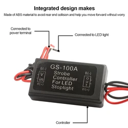 12-24V Brake Light Flash Controller Module GS-100A Flash Strobe Controller Flasher Module For Car LED Brake Stop Light Lamp