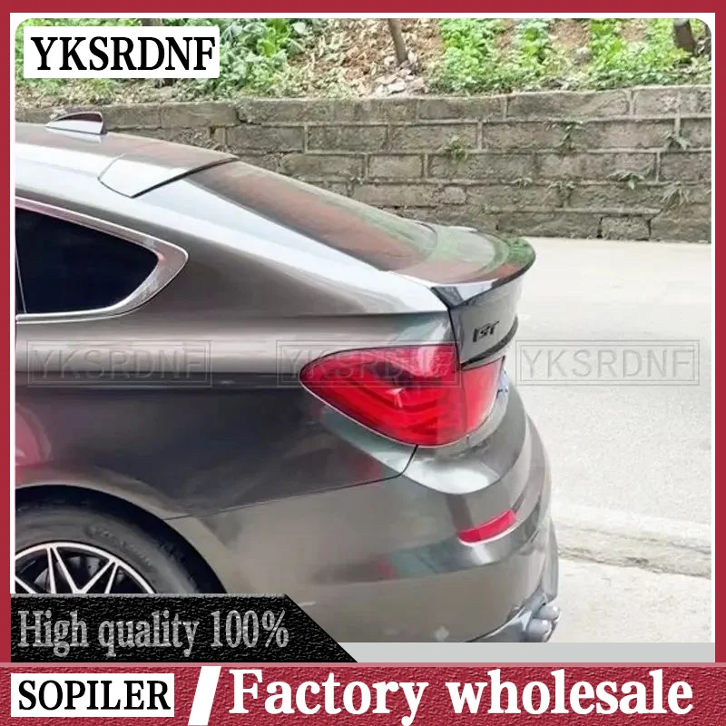 For BMW 5 Series GT F07 Spoiler 2010-2016 Spoiler AC Style Sport Body Kit Accessories Carbon Fiber Look and Gloosy Black