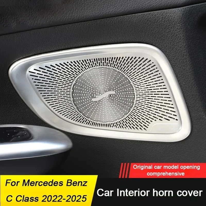 

For Mercedes Benz C Class W206 2022 2023 2024 2025 Car Speaker Overlays On Tweeter Horn Cover, Door Audio, A-pillar Accessories