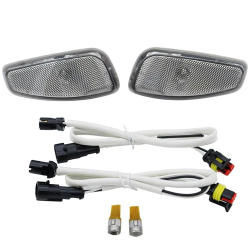 Imagen 2 del producto Luz de cabeza de señal de giro de coche, lámpara lateral para Jeep Renegade 2014-2023, accesorios, lámpara de luz de señal de giro de advertencia de reflejo lateral