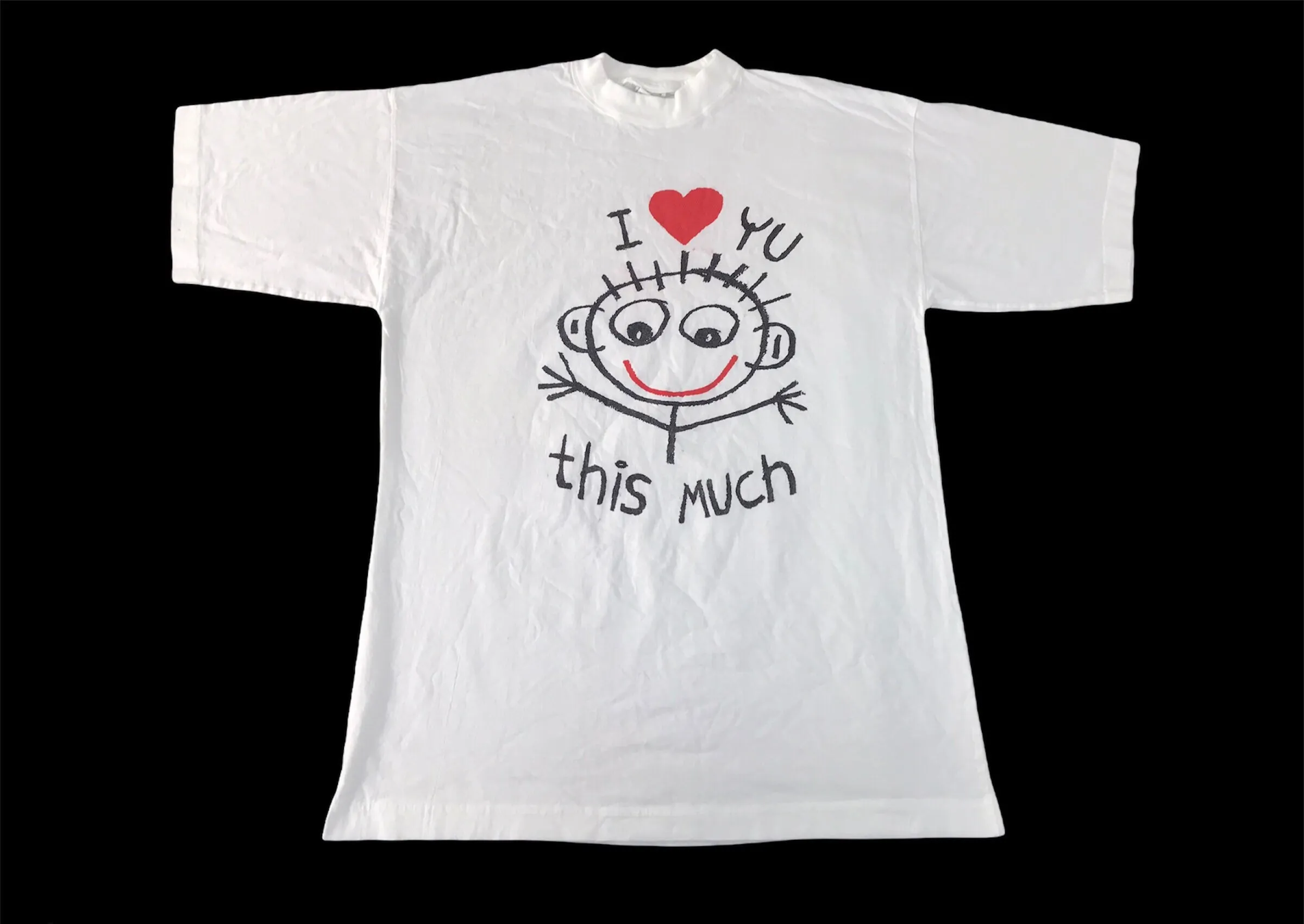 Vintage Sogo I Love You This Much Draw Design Logo Printed Tee T-shirt