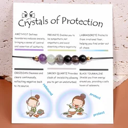 New In Natural Smooth Round Beads Bracelet Healing Protection Reiki Bracelet Labradorite Black Tourmaline Bracelet Bangle Gifts