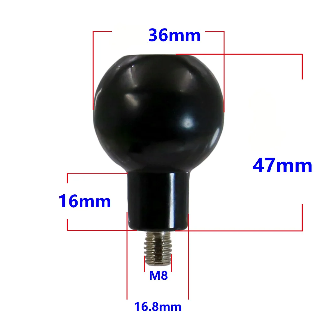 1/2/5/10pcs M8 RBG Rotary Ball Handle Machine Handle Lever Rotating Grip for Lathe Milling Machine M8 Bakelite Black Handle