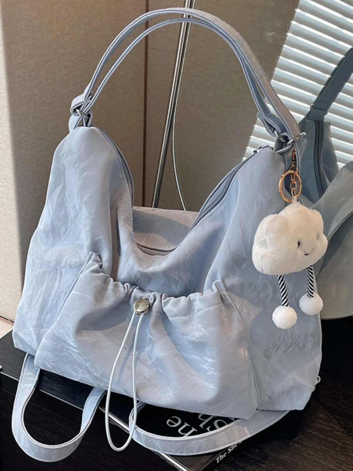 

Большая женская сумка через плечо Capaci, новинка 2024, модная повседневная сумка через плечо, универсальная полиэстеровая застежка-молния