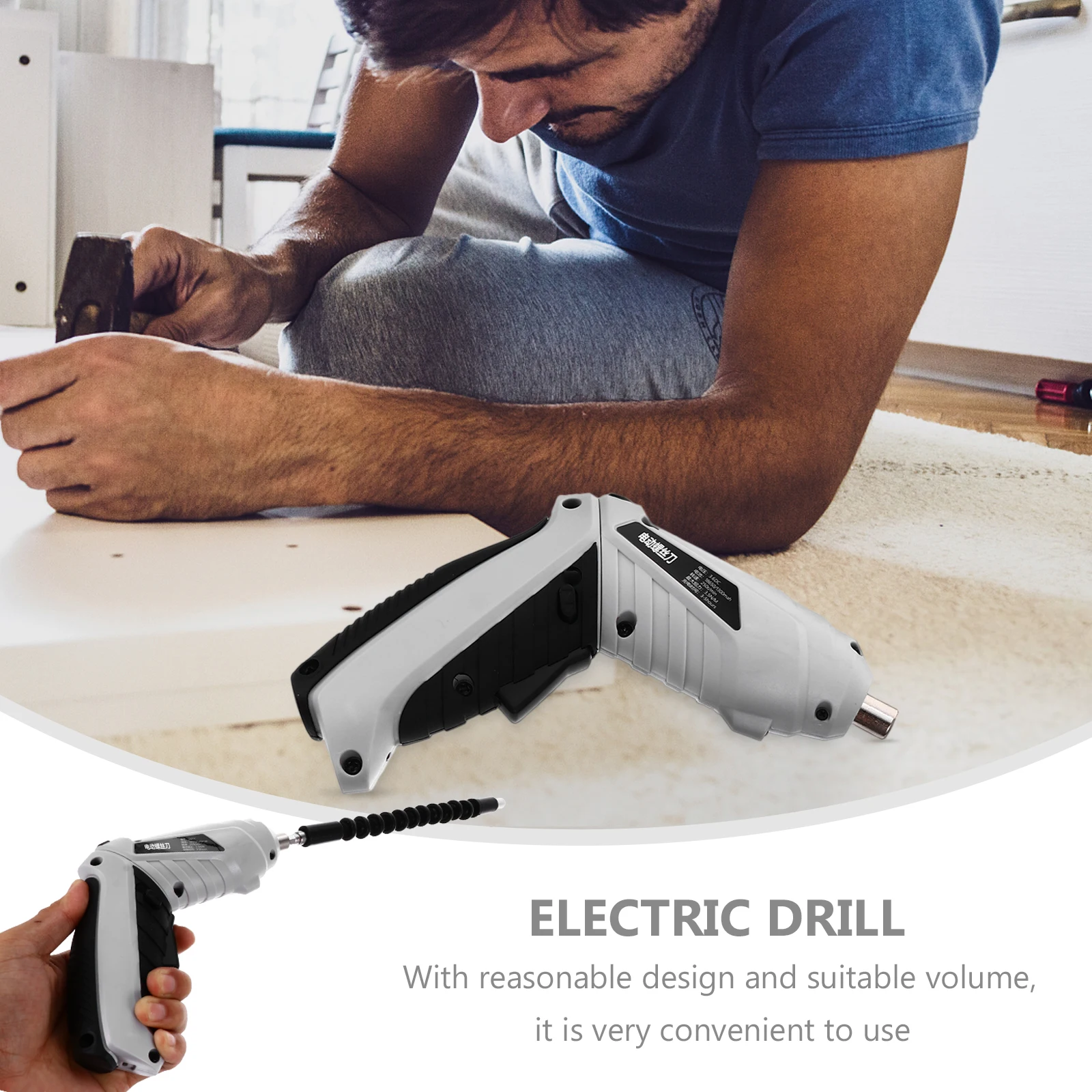 1Set Kit di cacciaviti elettrici Cacciavite domestico ricaricabile Mini trapano strumento ricaricabile USB per viti piccole di montaggio di mobili