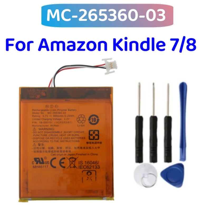 MC-265360 For Kindle 499 558 7th 8th Generation SY69JL WP63GW 58-000151 MC-265360-03 Phone Battery Bateria