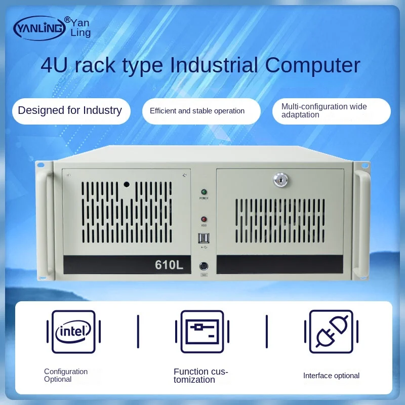 ZPC-610-H110 4U Industrial Control Host Computer Multi-Port Core Rack Type Chassis With Fan For Server Application