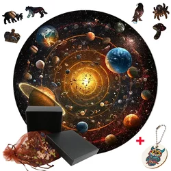 Mysterious Wooden Universe Jigsaw Puzzle DIY Wooden Puzzles For Adult Children Decompression Educational Game Birthday Gifts