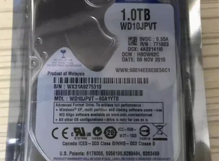 

For WD10JPVT 1T 2.5-inch SATA2 5400 8MB laptop hard drive