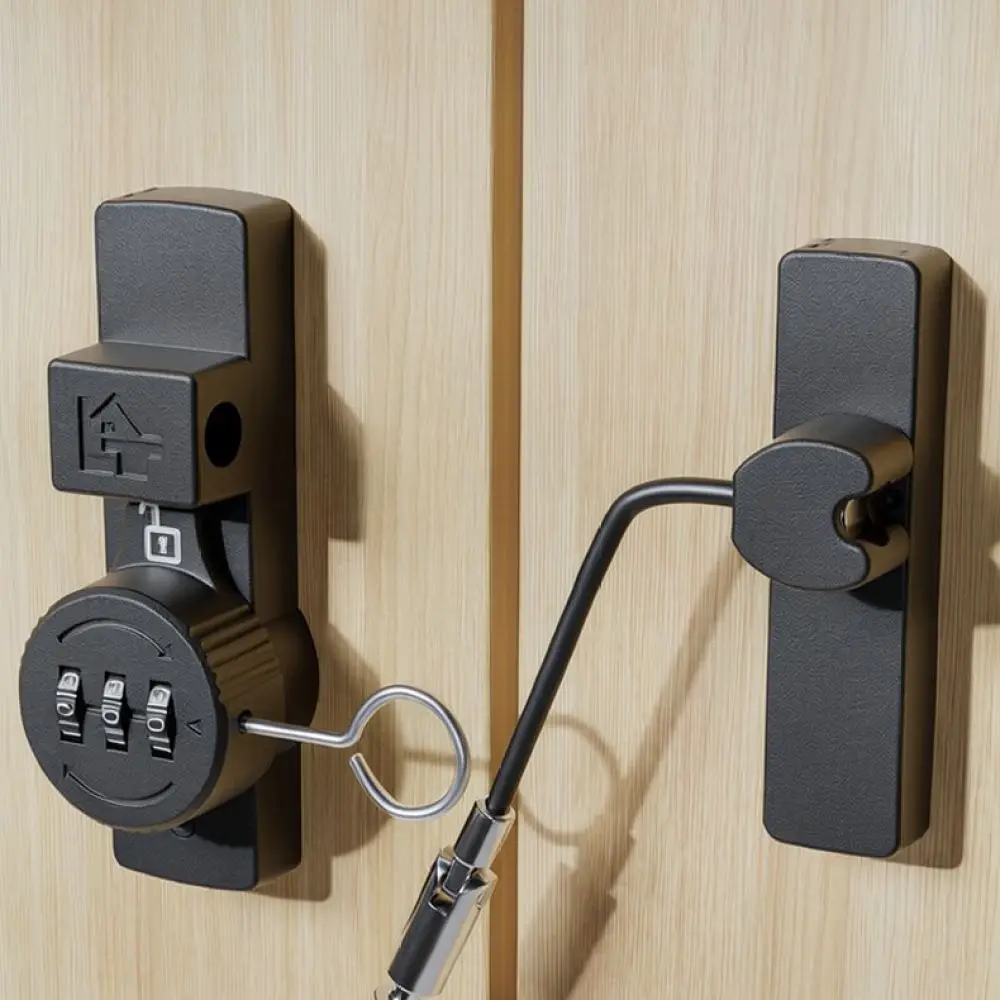 Keyless Password Security Bolt For Sliding Window Door Lock Metal Chain Lock Home Protection Privacy Catch Latch