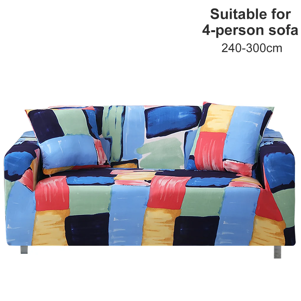 

Universal Sofa Cushion Cover All-inclusive Printed Elastic Couch Slipcover Furniture Protector Snowflake 1 Person