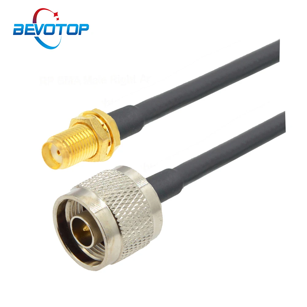 15CM 50CM 1M 2M 5M 10M RG58 Pigtail N Male Plug to SMA Female Jack Bulkhead Connector RF Coaxial Extension Cable Jumper Cord