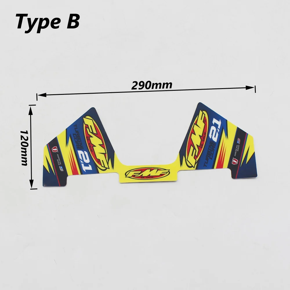 FMF naklejka 2T tłumik wydechowy motocykla naklejki wodoodporne (29cm X 12cm) uniwersalne do motocykli