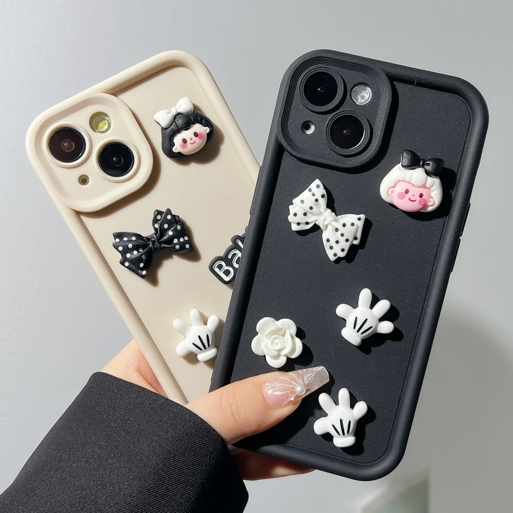 

Cute 3D Bear Coffee Cartoon Silicone Case For Xiaomi Redmi Note 10 12 11 9 Pro Poco X5 X6 Pro 5G 9A Play Cases Soft Matte Cover