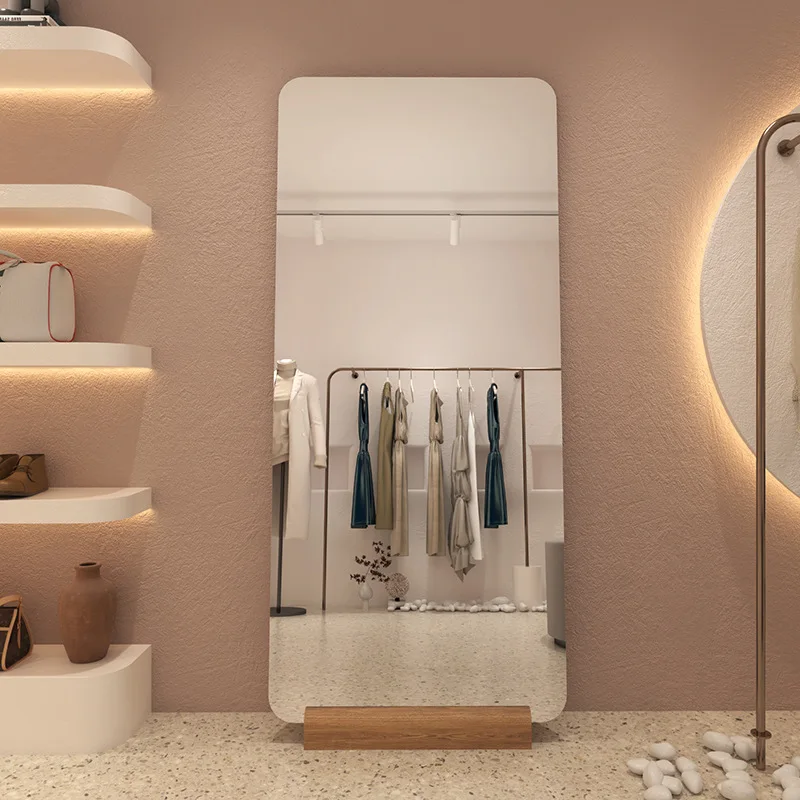 Women's clothing store full-body mirror household full-length mirror simple floor mirror thin Internet celebrity clothing store